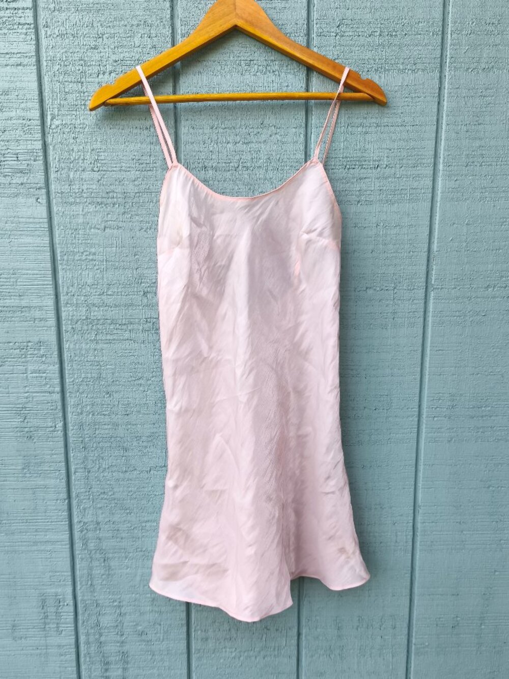 Victoria's Secret Shimmer Low Back Slip sz XS Light Pink Feminine Coquette Sexy